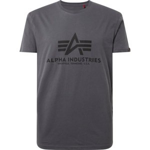 Tričko alpha industries tmavě šedá / černá