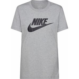 Tričko 'Futura' Nike Sportswear šedý melír / černá