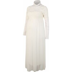 Společenské šaty Mamalicious perlově bílá