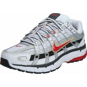 Tenisky 'P-6000' Nike Sportswear červená / platinová / bílá
