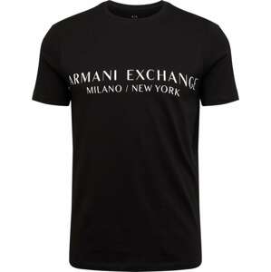 Tričko Armani Exchange černá / bílá