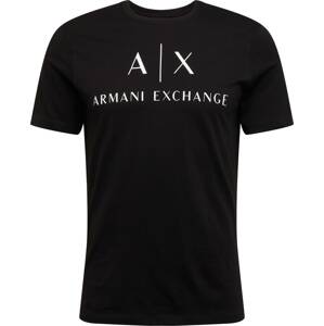 Tričko Armani Exchange černá / bílá