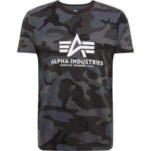 Tričko alpha industries šedá / černá / bílá