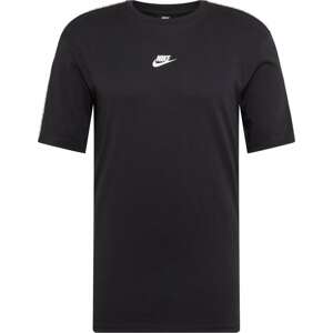 Tričko 'Repeat' Nike Sportswear černá / bílá