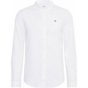 Košile 'Oxford' Tommy Jeans námořnická modř / světle červená / bílá