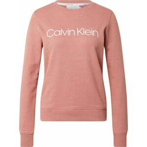 Mikina Calvin Klein starorůžová / bílá