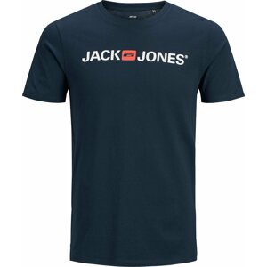 Tričko Jack & Jones Plus námořnická modř / melounová / bílá