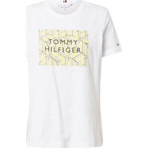 Tričko Tommy Hilfiger žlutá / černá / bílá