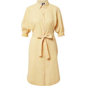 Košilové šaty 'ANNABELLE' Vero Moda žlutá / bílá