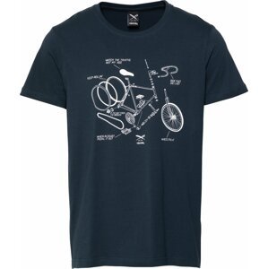 Tričko 'Bikeplosion' Iriedaily noční modrá / bílá
