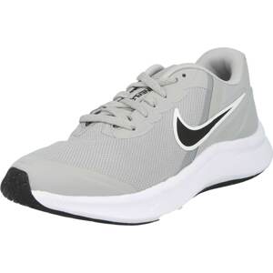 Sportovní boty 'Star Runner 3' Nike šedá / černá / bílá