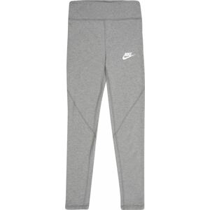 Legíny Nike Sportswear šedá / bílá