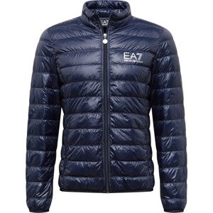 Přechodná bunda EA7 Emporio Armani námořnická modř / bílá