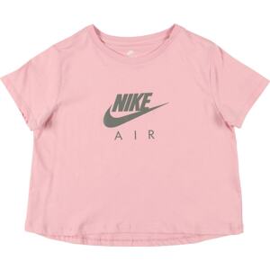 Tričko Nike Sportswear šedá / pink