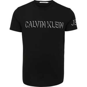 Tričko Calvin Klein Jeans Plus černá / bílá