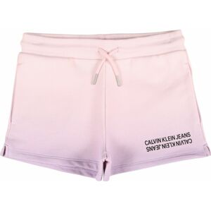 Kalhoty Calvin Klein Jeans světle fialová / růžová / černá