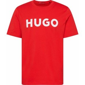 Tričko 'Dulivio' HUGO světle červená / bílá