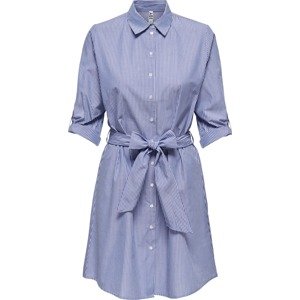 Košilové šaty 'Hall' JDY modrá / bílá