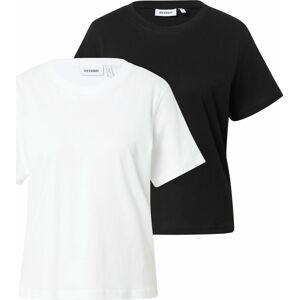 Tričko 'Essence Standard' Weekday černá / bílá