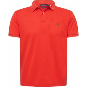 Tričko Polo Ralph Lauren trávově zelená / červená