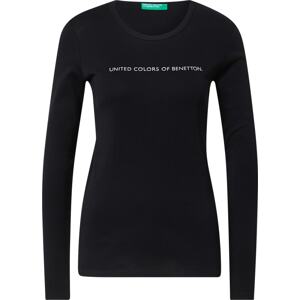 Tričko United Colors of Benetton černá / bílá