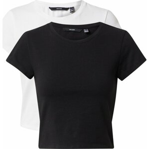 Tričko 'MAXI' Vero Moda černá / bílá