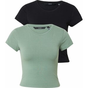 Tričko 'MAXI' Vero Moda pastelově zelená / černá