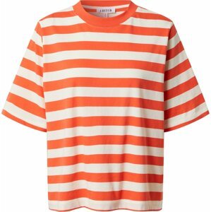 Tričko 'Nola' EDITED oranžově červená / bílá