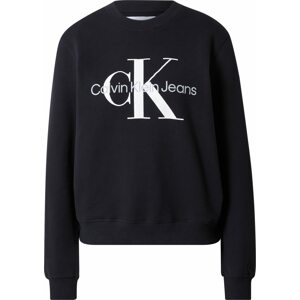 Mikina Calvin Klein Jeans světle šedá / černá / bílá