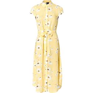 Košilové šaty 'GYDA' Pieces světle hnědá / světle žlutá / černá / bílá