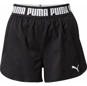 Sportovní kalhoty 'Strong 3' Puma černá / bílá