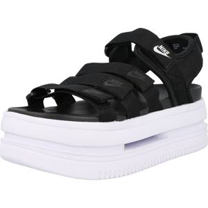 Sandály 'ICON CLASSIC SANDAL' Nike Sportswear černá / bílá