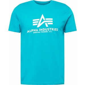 Tričko alpha industries tyrkysová / bílá