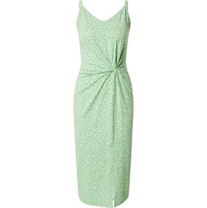 Šaty 'Maxine' EDITED světle zelená / bílá