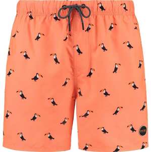 Plavecké šortky Shiwi oranžová / broskvová / černá / bílá