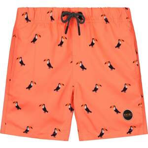 Plavecké šortky Shiwi oranžová / broskvová / černá / bílá