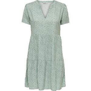 Letní šaty Only pastelově zelená / bílá