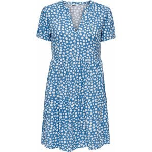 Letní šaty Only nebeská modř / bílá