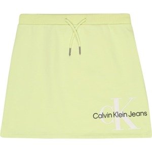 Sukně Calvin Klein Jeans světle žlutá / černá / bílá