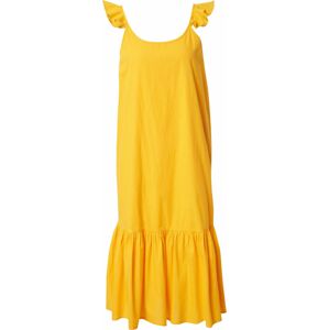 Letní šaty Ichi zlatě žlutá