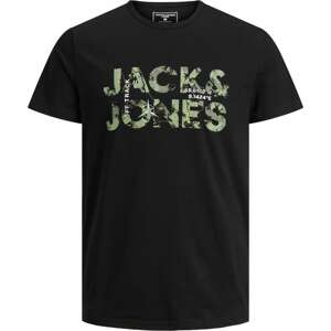 Tričko jack & jones zelená / černá / bílá