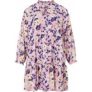 Košilové šaty 'Viura' EVOKED béžová / švestková / světle fialová / růžová