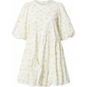 Šaty 'Lene' EDITED pastelově žlutá / barva bílé vlny
