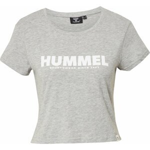Funkční tričko 'Legacy' Hummel šedý melír / bílá
