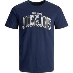 Tričko 'Cemb' jack & jones námořnická modř / bílá
