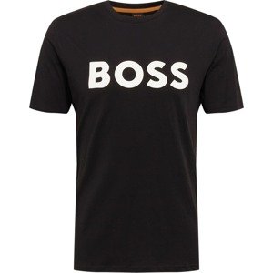 Tričko 'Thinking' Boss Orange černá / bílá