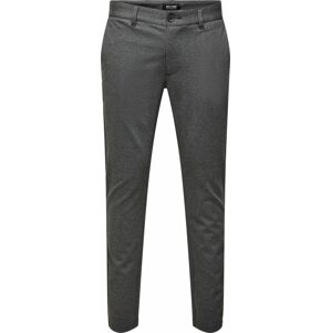 Chino kalhoty 'Mark' Only & Sons černá / bílá