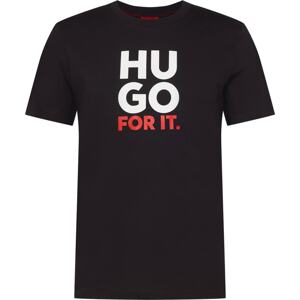 Tričko 'Dimentis' HUGO červená / černá / bílá