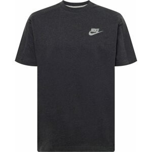 Tričko Nike Sportswear černá / stříbrná
