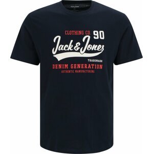 Tričko Jack & Jones Plus námořnická modř / červená / bílá